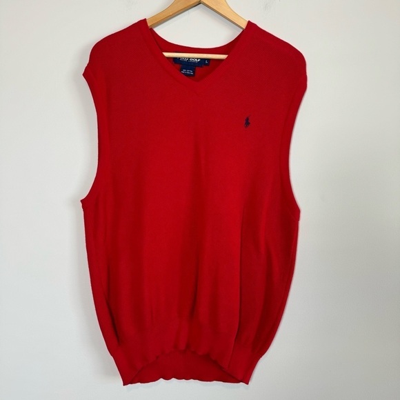 Polo Golf Ralph Lauren 90s Vintage V-Neck Knit Vest - Picture 3 of 7
